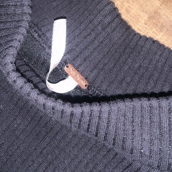 Free people mock neck ribbed dress boho fall wintered contemporary holiday - Picture 4 of 4